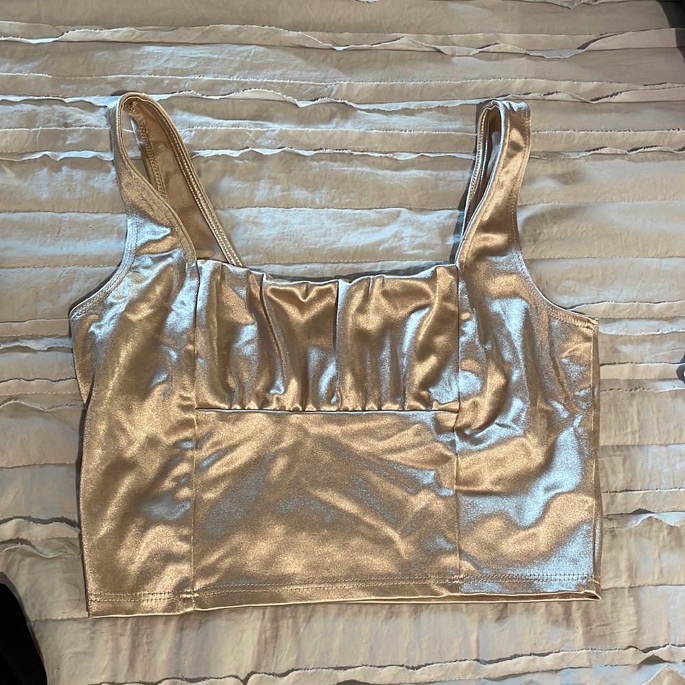 Champagne colored going out top from Dry Goods